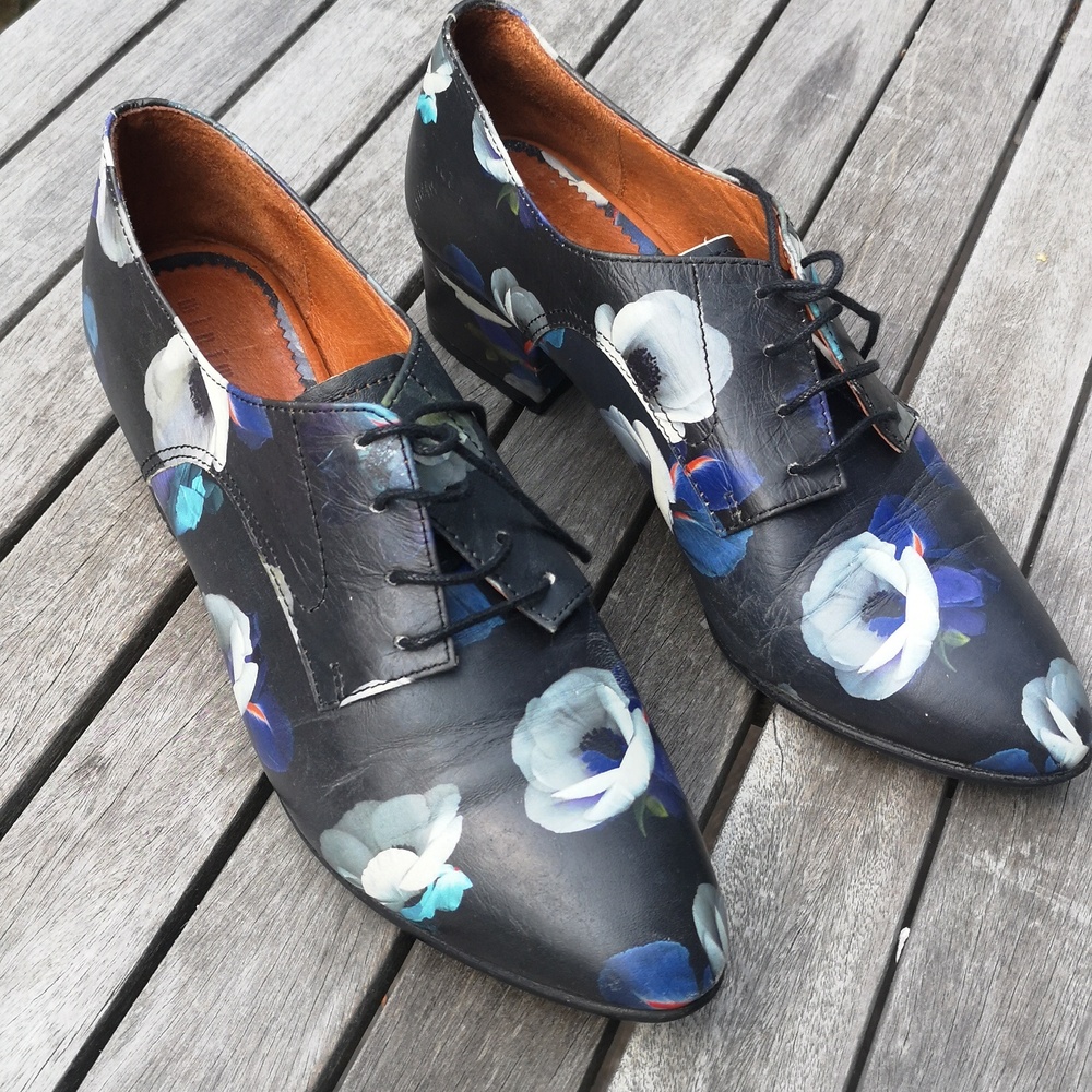 Minimarket flowered leather shoes - Picture 2 of 15